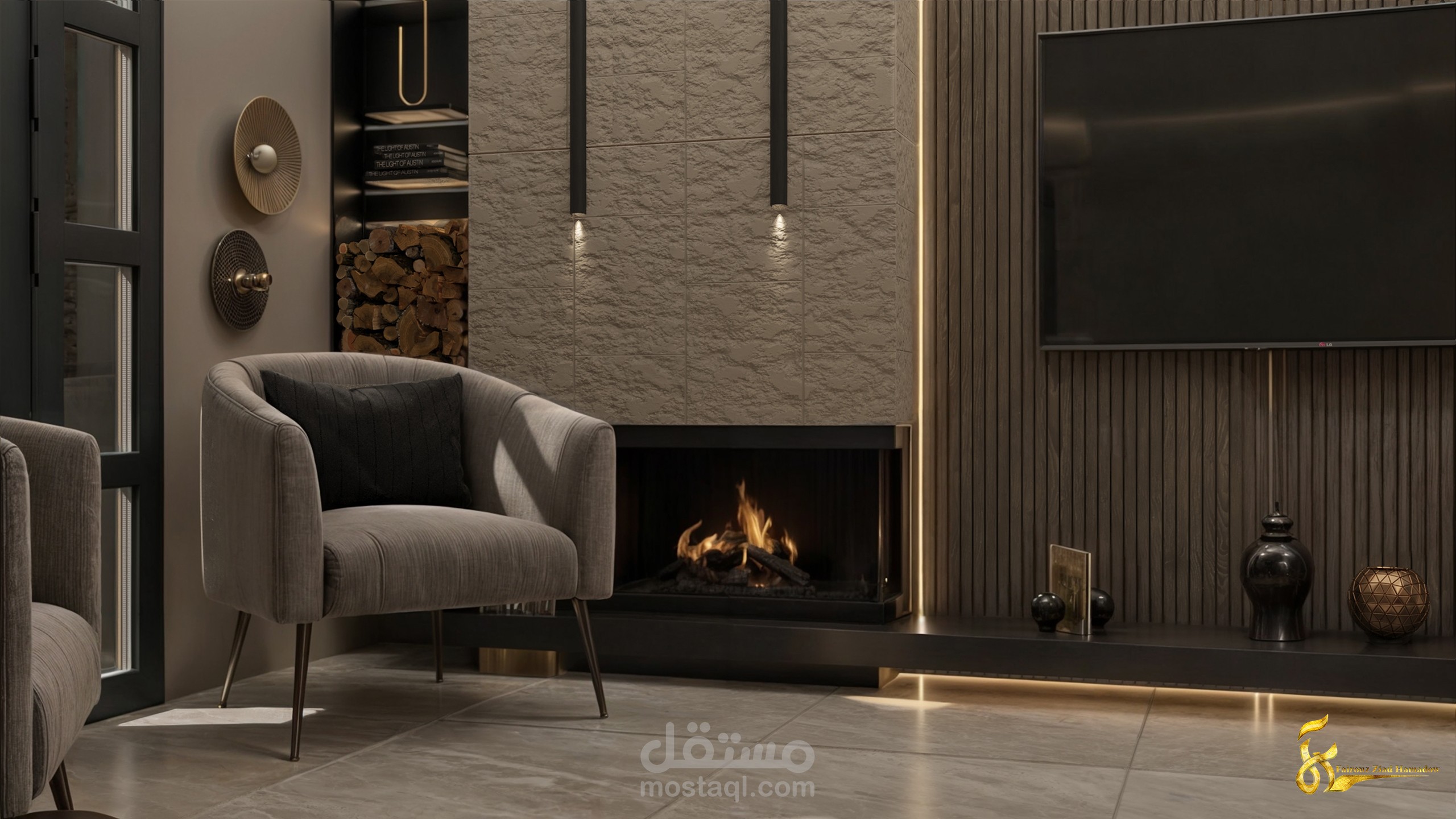 تصميم جلسة معيشة مميزة