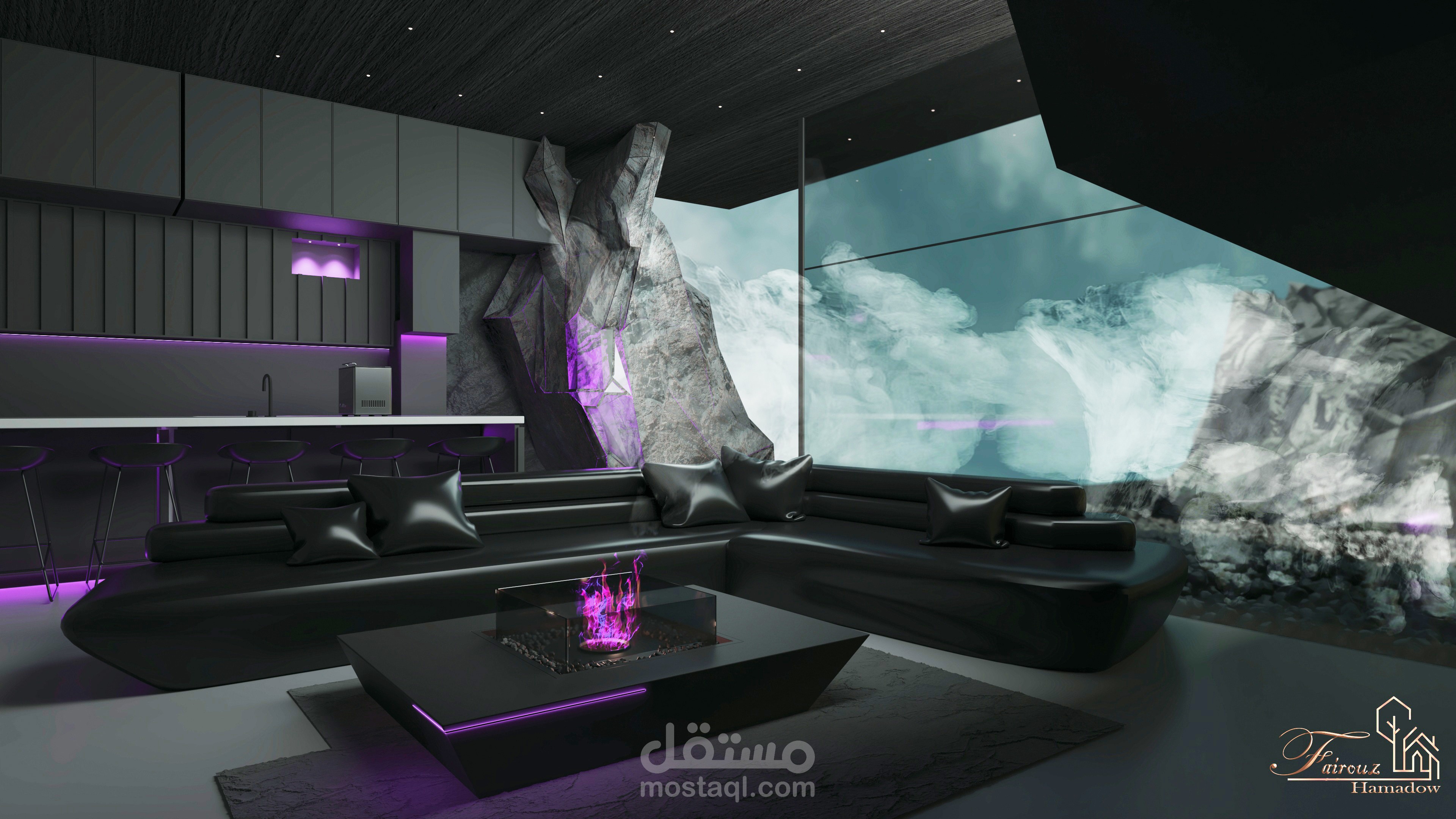 تصميم فيلا مودرن دخل الجبل