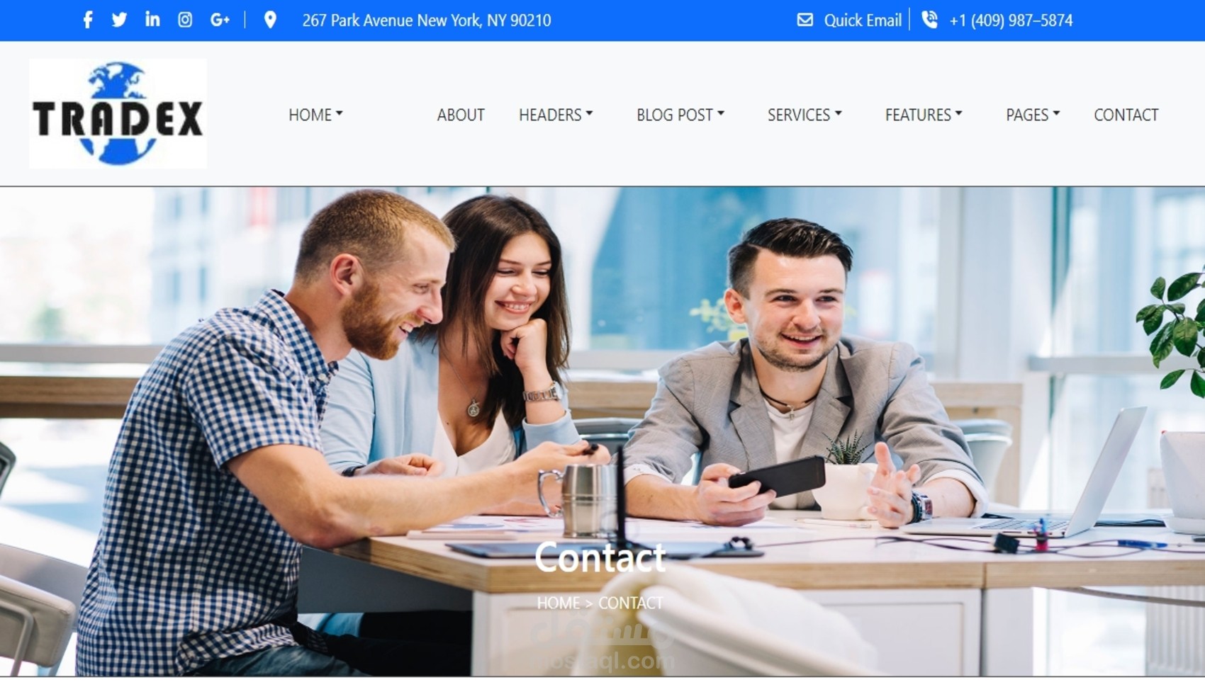 تصميم وتطوير موقع ويب احترافي باستخدام HTML, CSS, JavaScript, و Bootstrap
