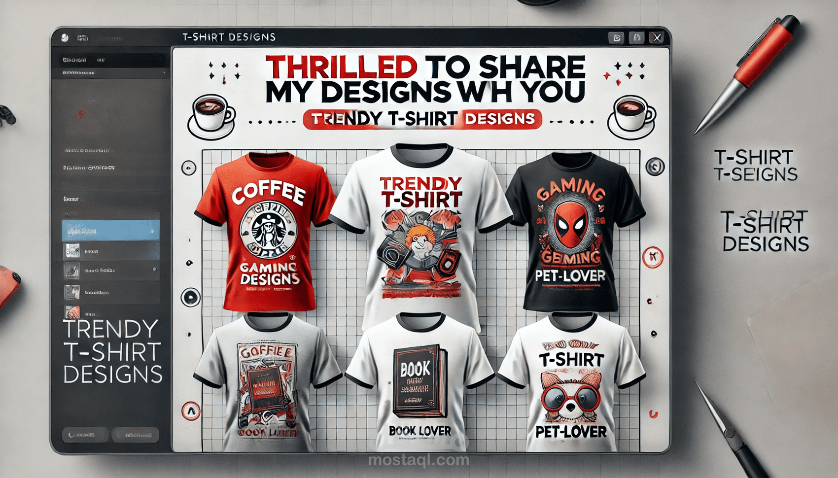 تصميم T-Shirts عصرية وترند لمتجرك على Merch by Amazon