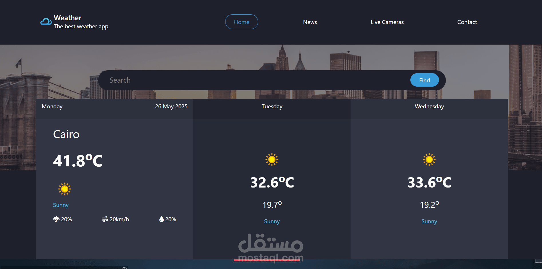 Wheather application