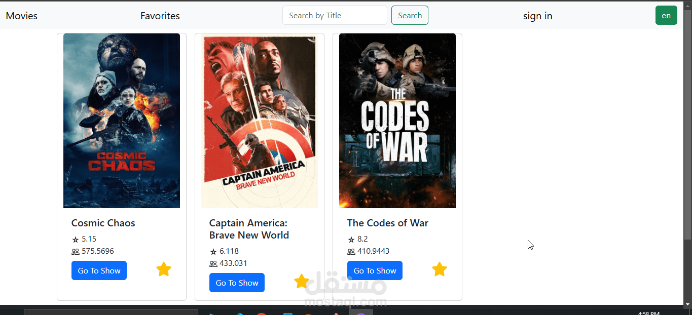 Movies Hub  | React Movie Website