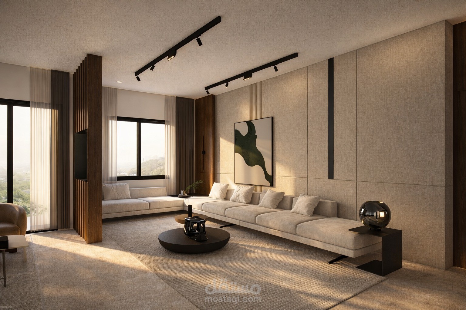 تصميم داخلي لشقة فاخرة