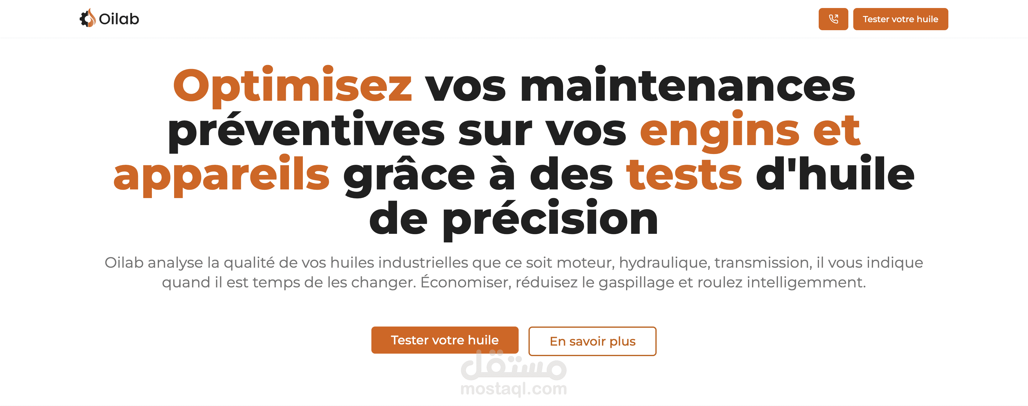تطوير موقع Oilab – منصة تحليل زيوت المحركات والزيوت الصناعية