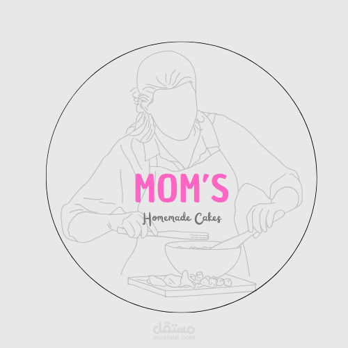 شعار لمخبز Mom’s Homemade Cakes"
