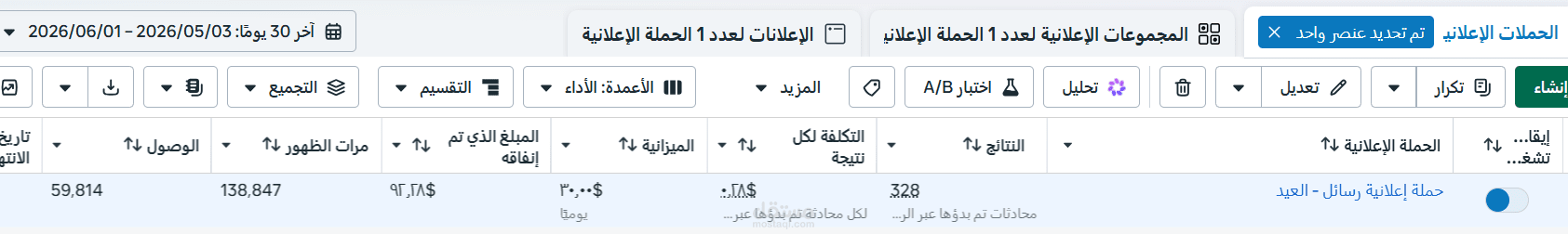 اعلان رسائل شركة كهرباء