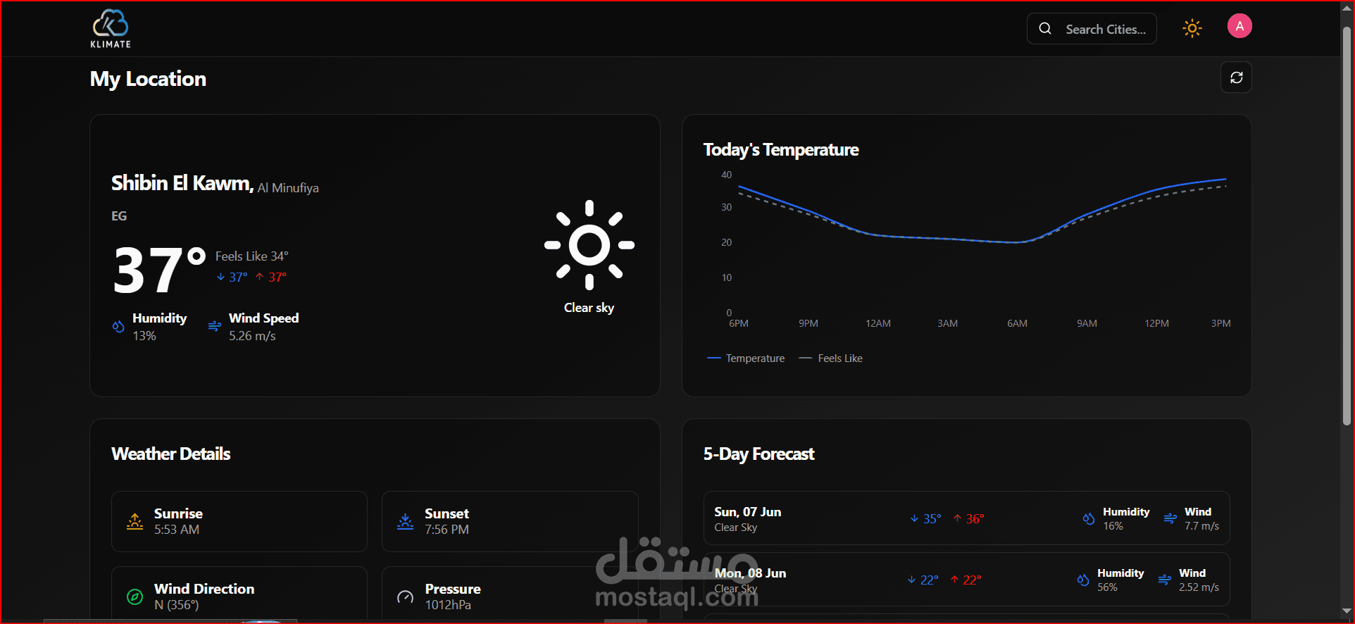 🌦️ Klimate - Weather Analytics Dashboard