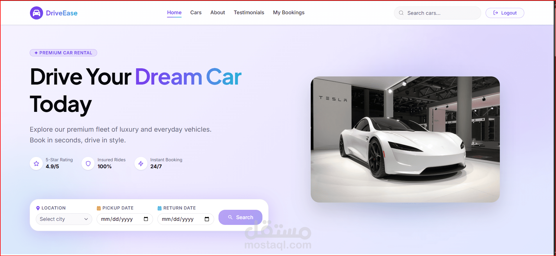 🚗 Drive Ease - Car Rental Platform
