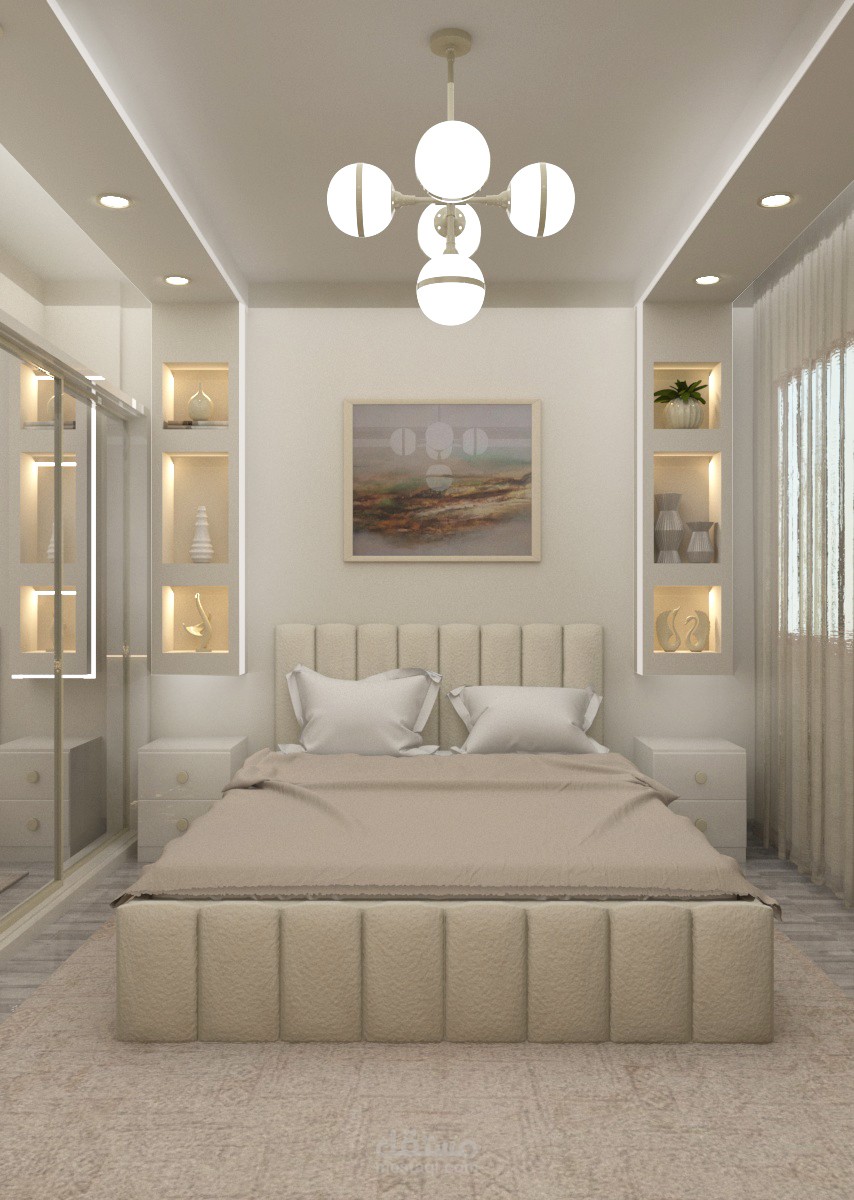 تصميم ثلاثي الابعاد لشقة سكنية