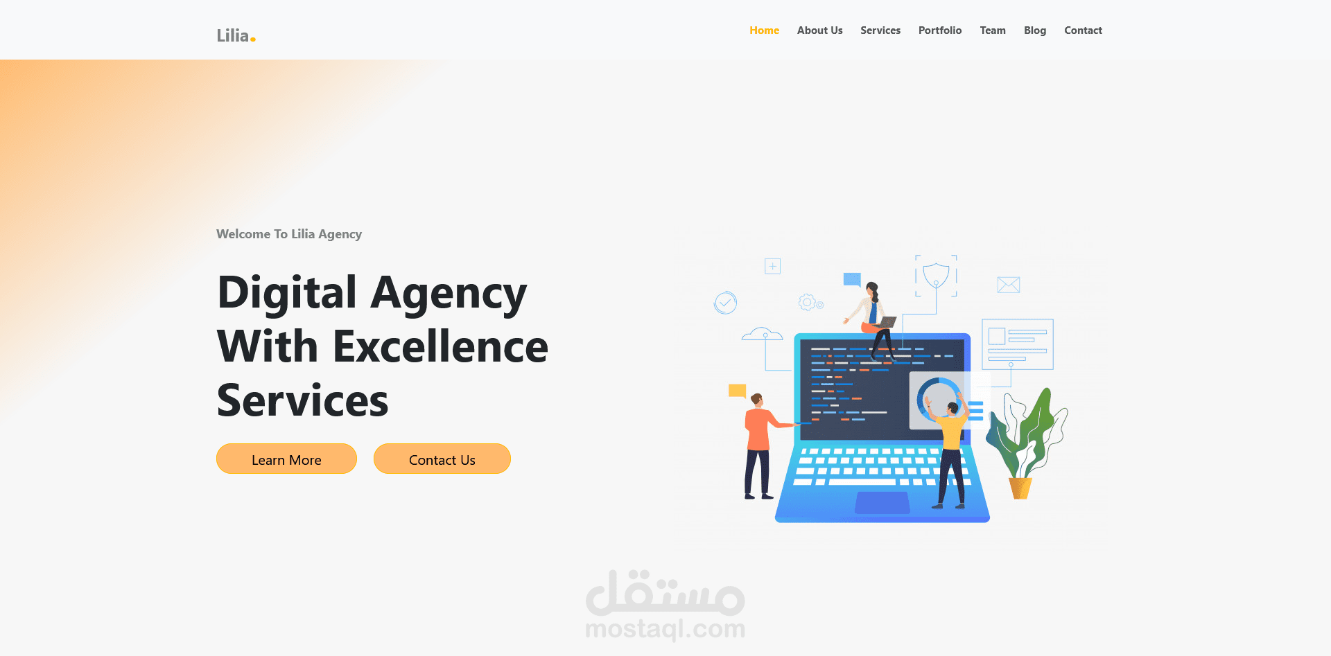 تصميم وتطوير موقع شركة (lilia. Agency ) متجاوب باحترافية