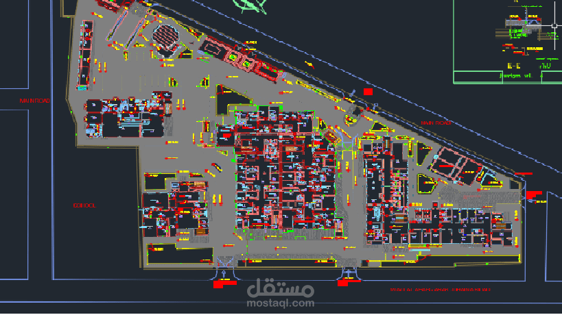 تصميم لاند سكيب وموقع عام ورسم كاد