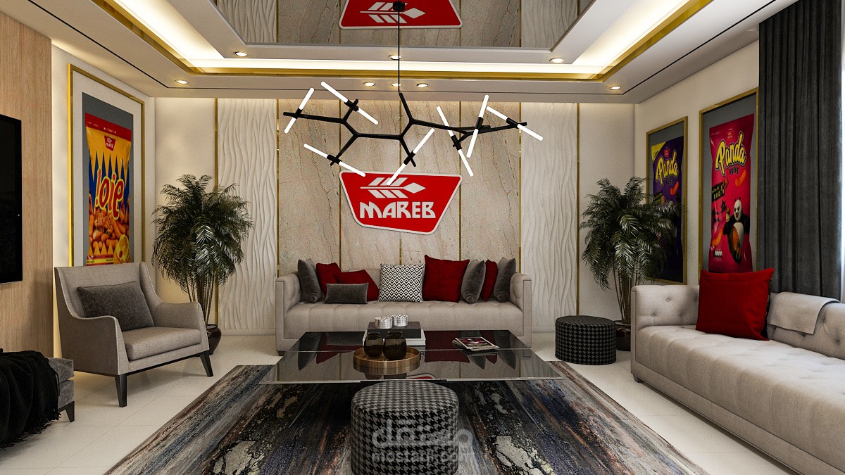 تصميم غرفة زوار في شركة