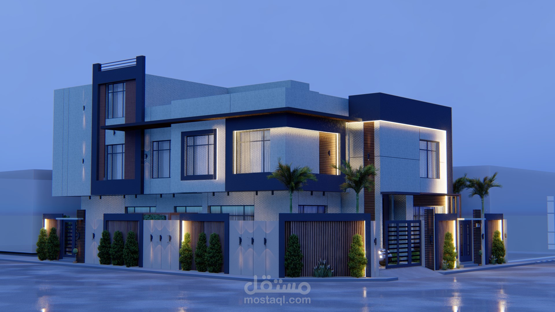 تصميم واجهة فيلا مودرن