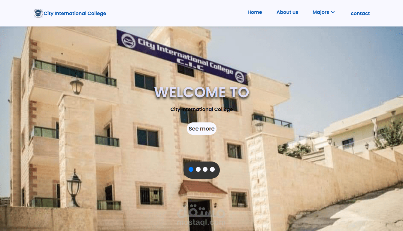 موقع ويب لمعهد جامعي