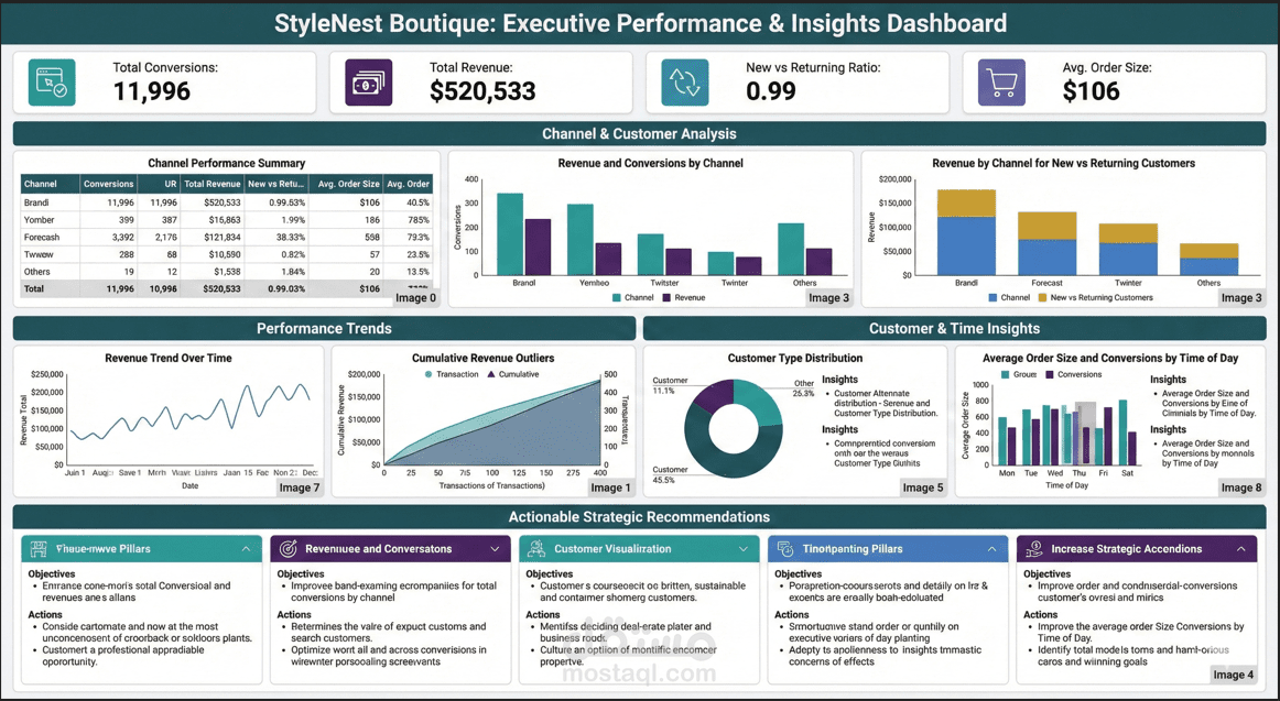 تصميم لوحة تحكم تحليلية وتقارير ذكية لدعم قرارات المبيعات