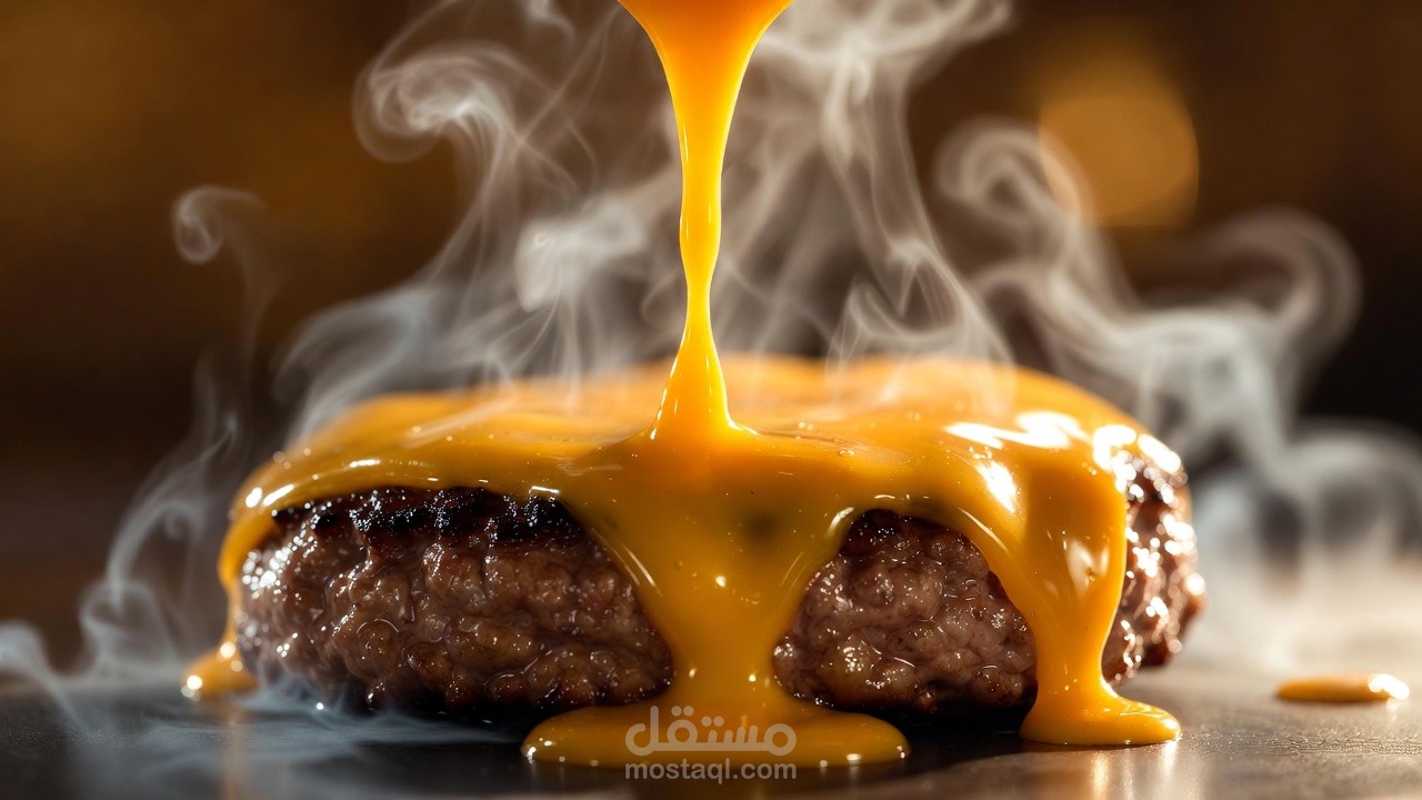 اعلان برجر حار ونار