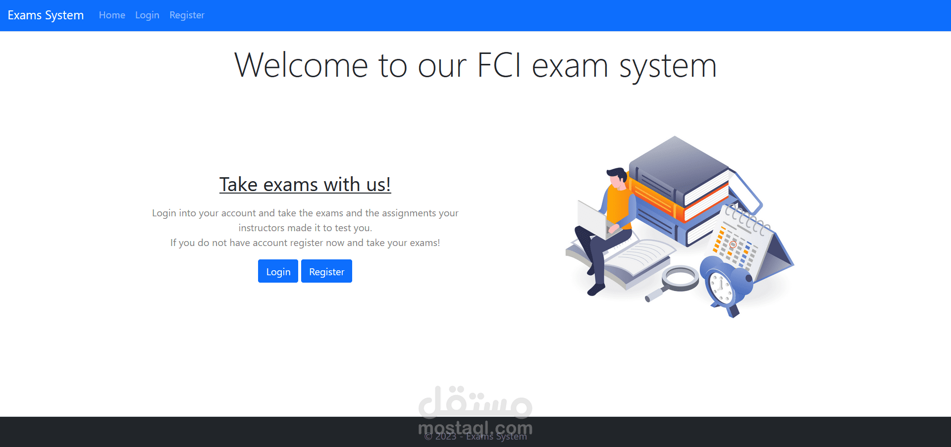 منصة الامتحانات الإلكترونية باستخدام .NET MVC و SQL Server: نظام إدارة شامل للمستخدمين والاختبارات مع واجهة تفاعلية وآلية تحقق قوية