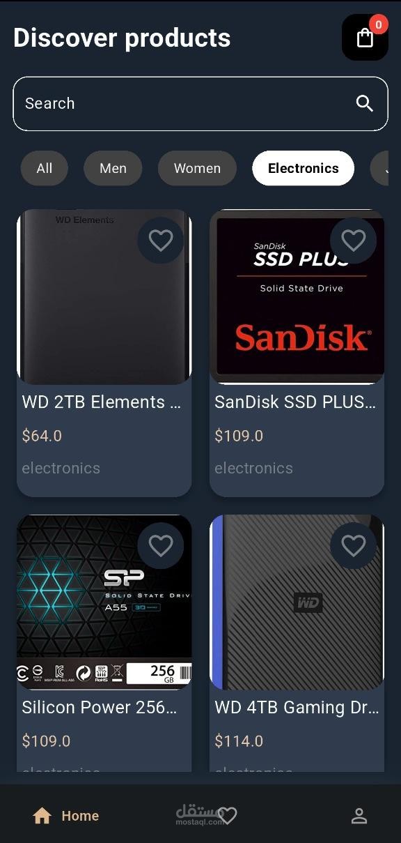 تصميم تطبيق متجر إلكتروني جاهز باستخدام Flutter