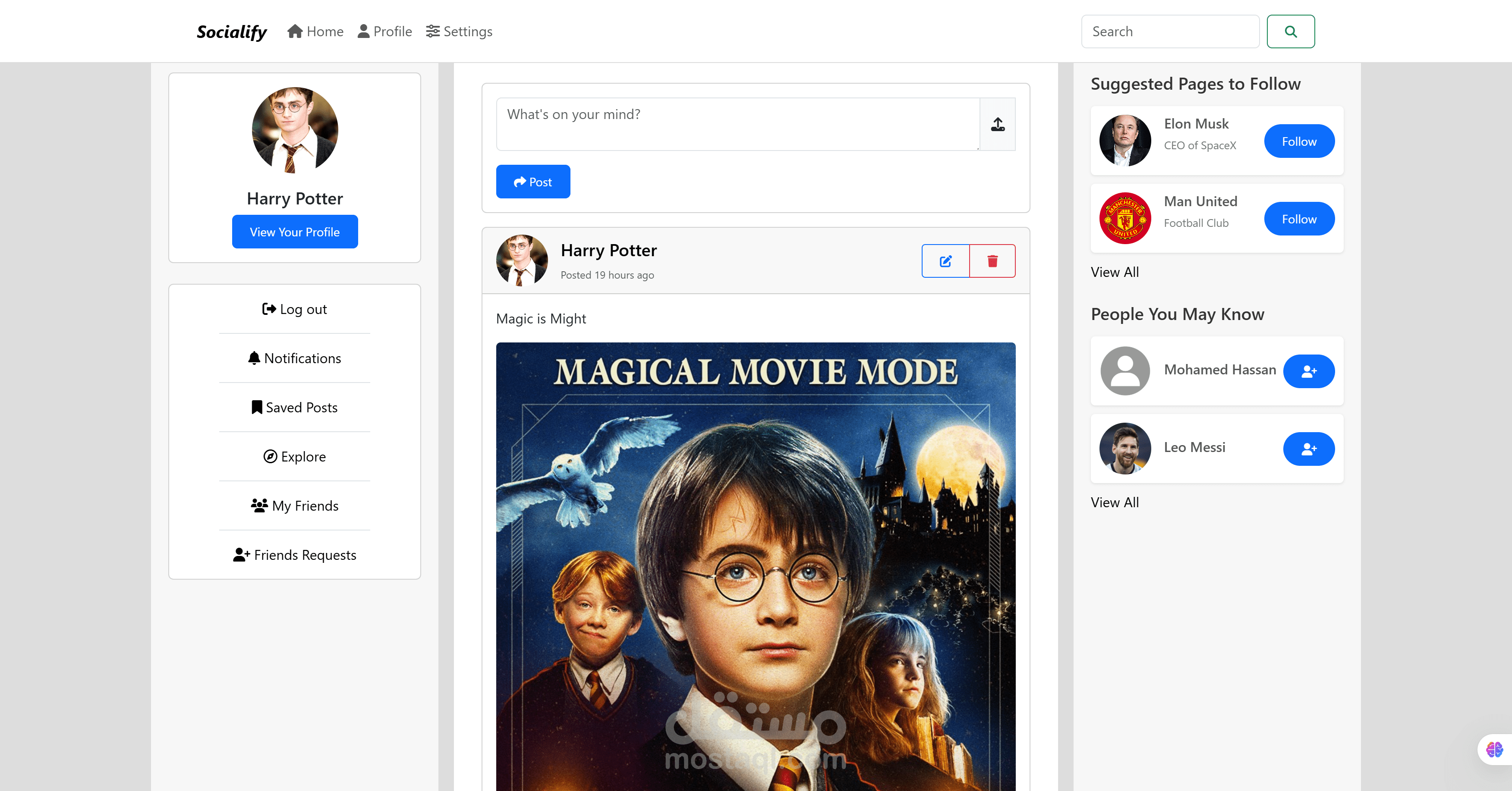 Social networking webapp