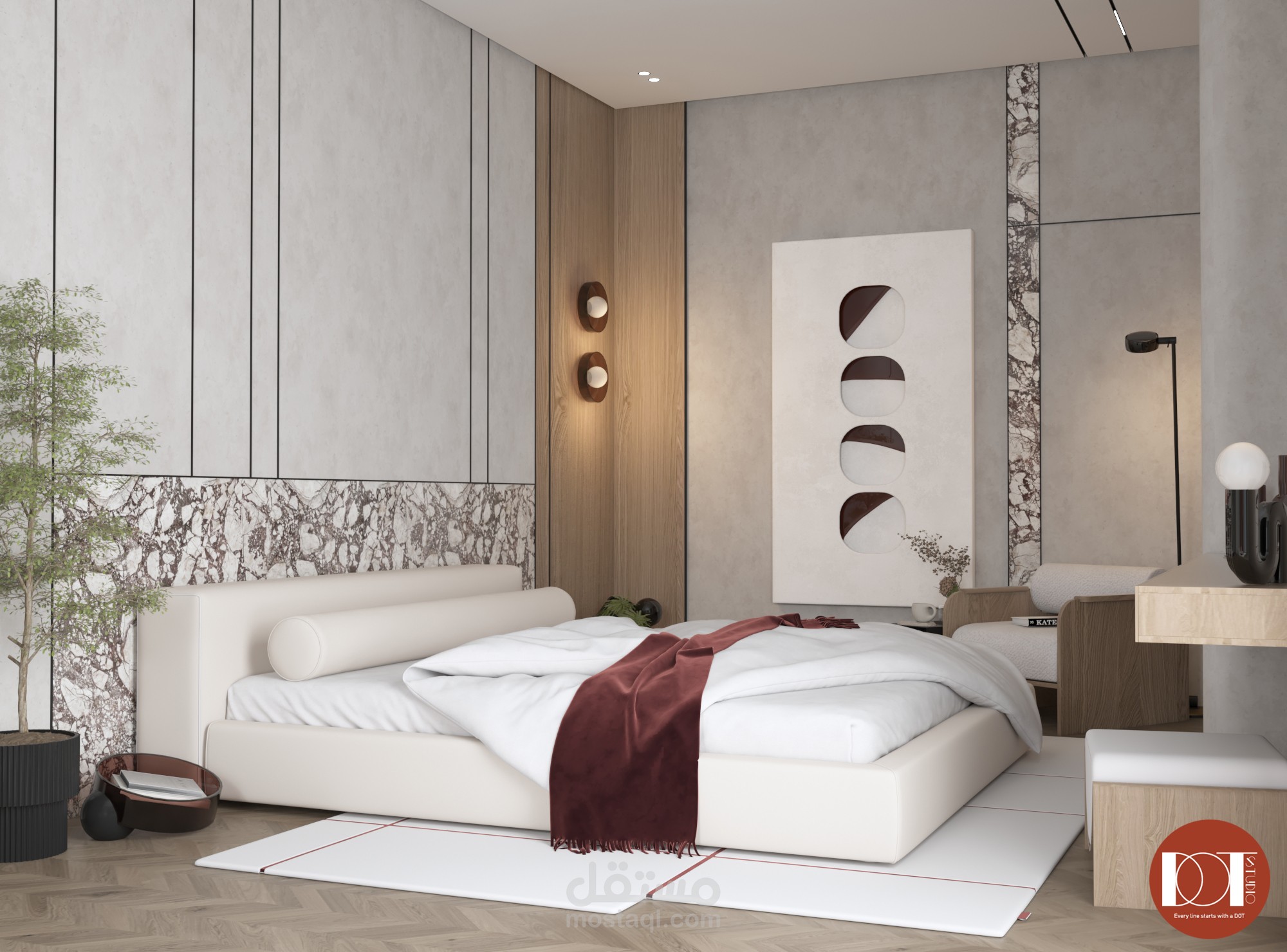 تصميم غرفة نوم رئيسية