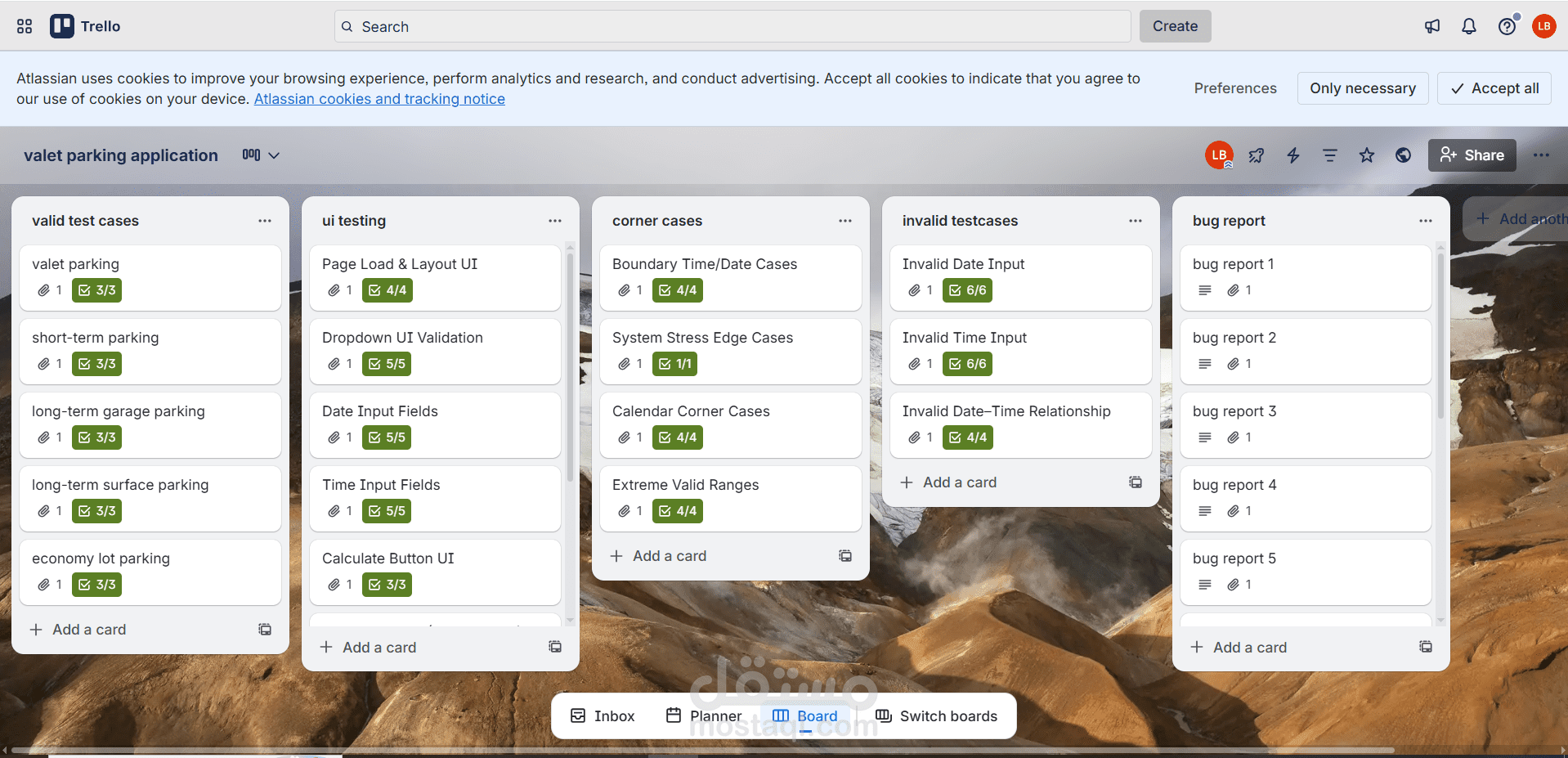 valet parking application testing