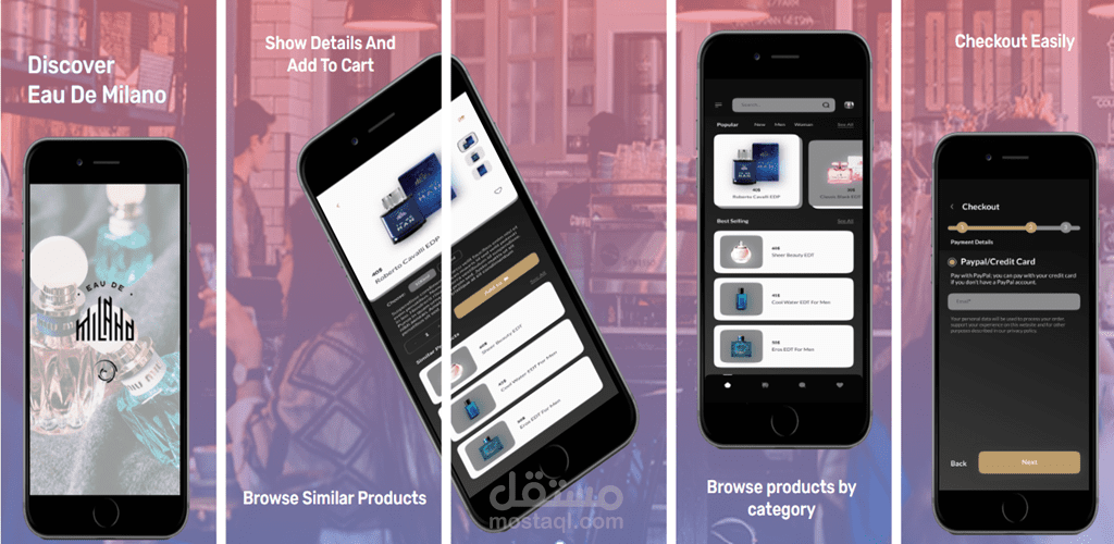 (Android & IOS) Eau de Milano Flutter Application
