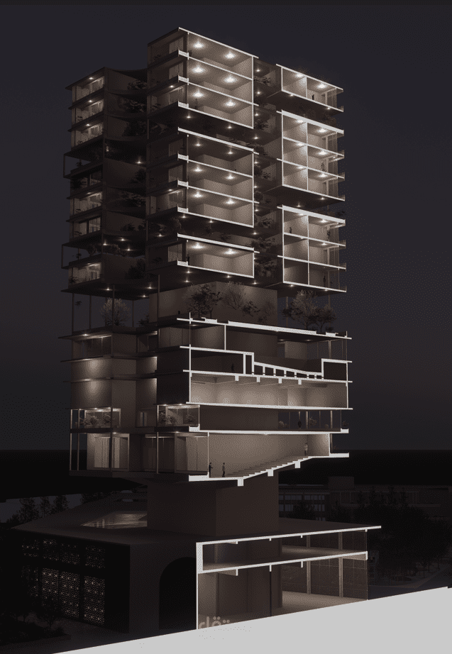 تصميم برج متعدد الاستعمالات