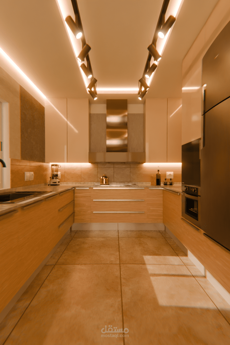 تصميم مطبخ مودرن مغلق