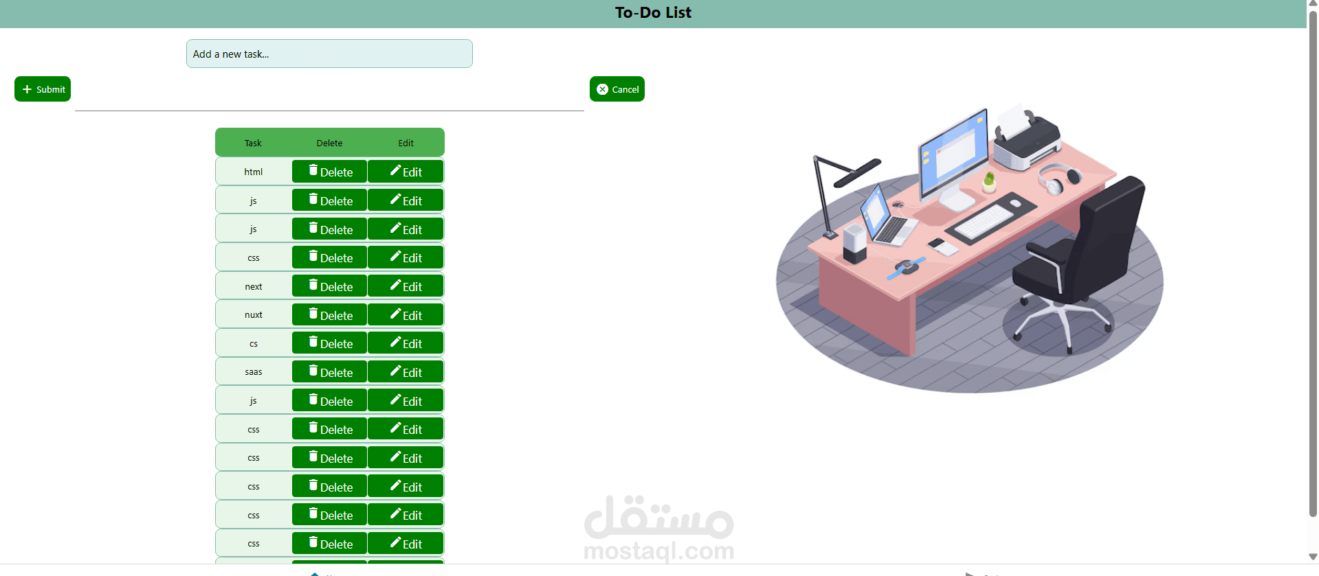 To Do List app