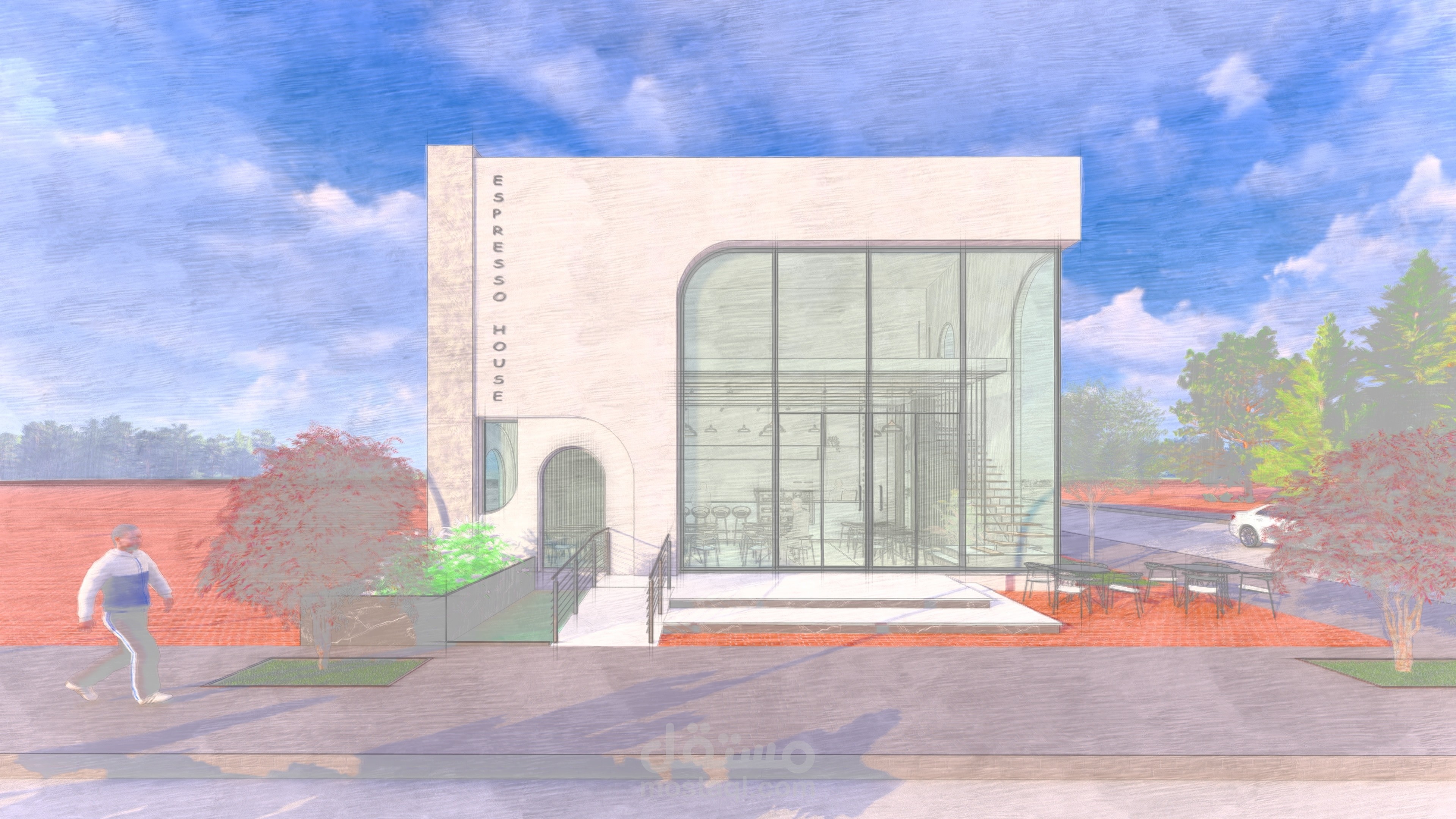 تصميم مقهى ESPRESSO HOUSE