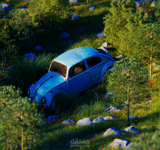 cinematic shot in a blender
