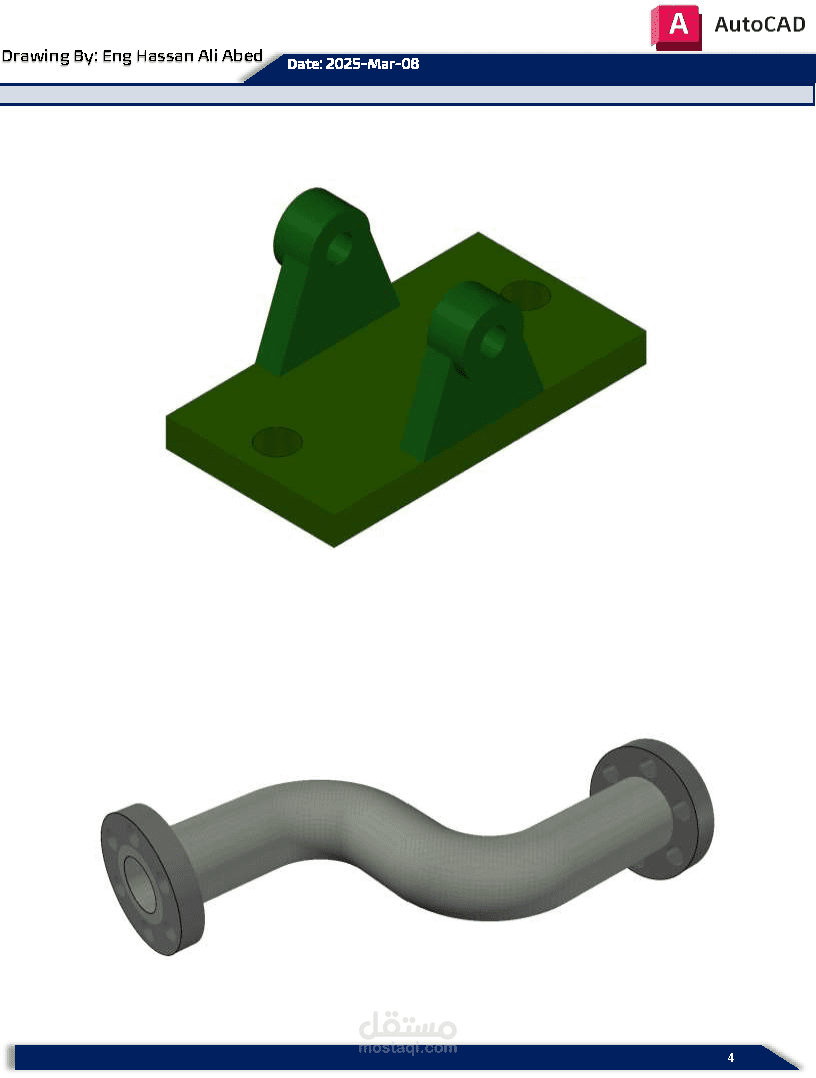 رسم Pipe line  وشكل  Isometric