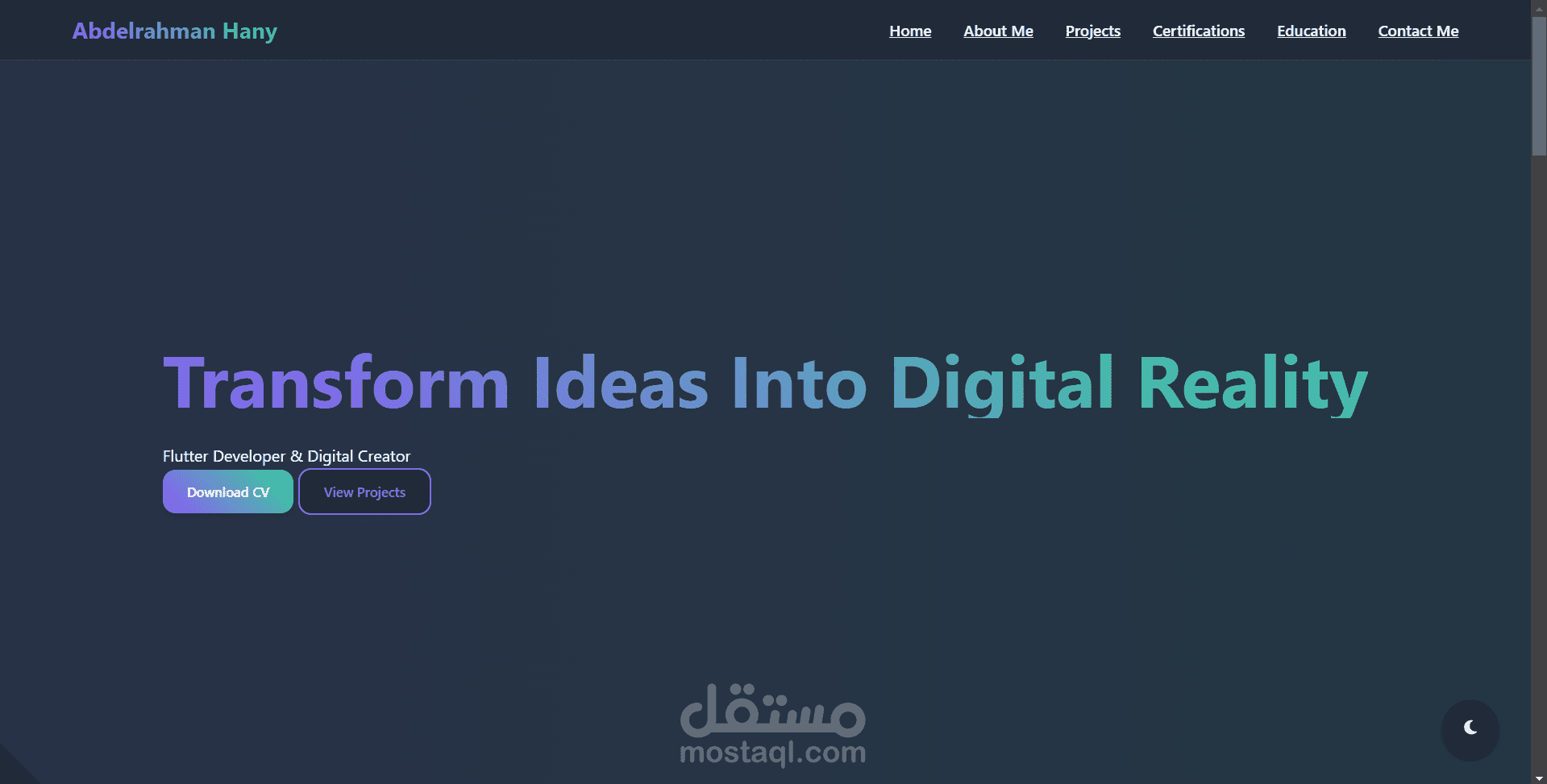 موقع يظهر أعمالي كمطور تطبيقات المحمول
