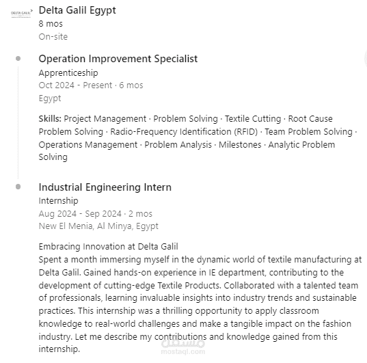 Operation Improvement Specialist