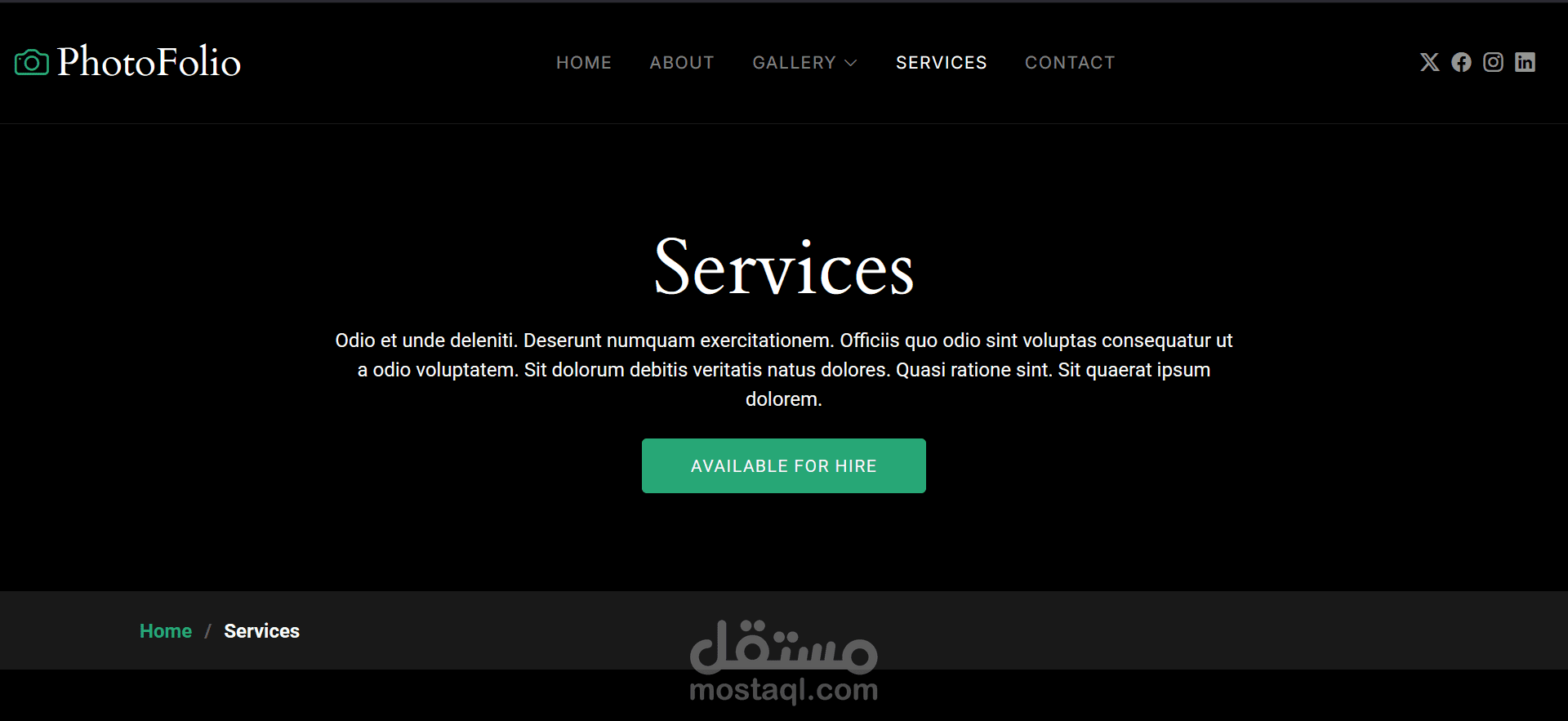 موقع احترافي لعرض الأعمال الفوتوغرافية photofolio