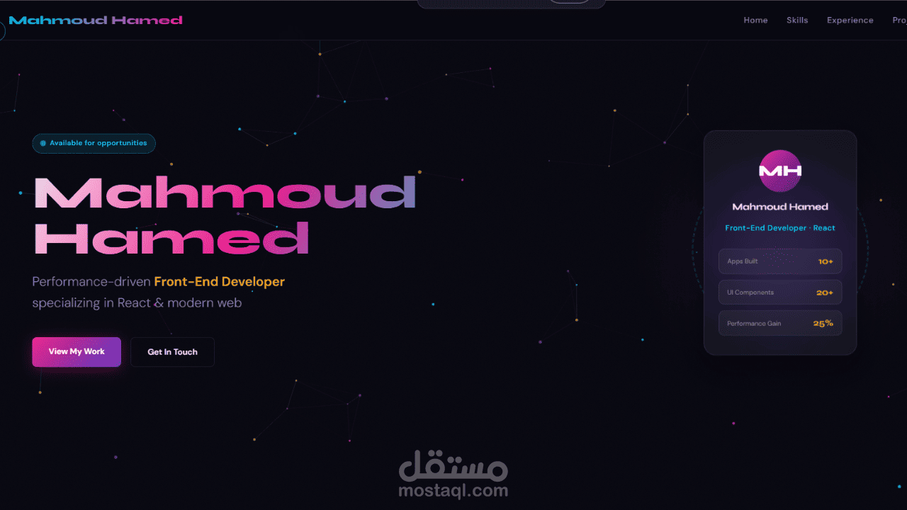 معرض أعمال  متطور (Professional Portfolio)