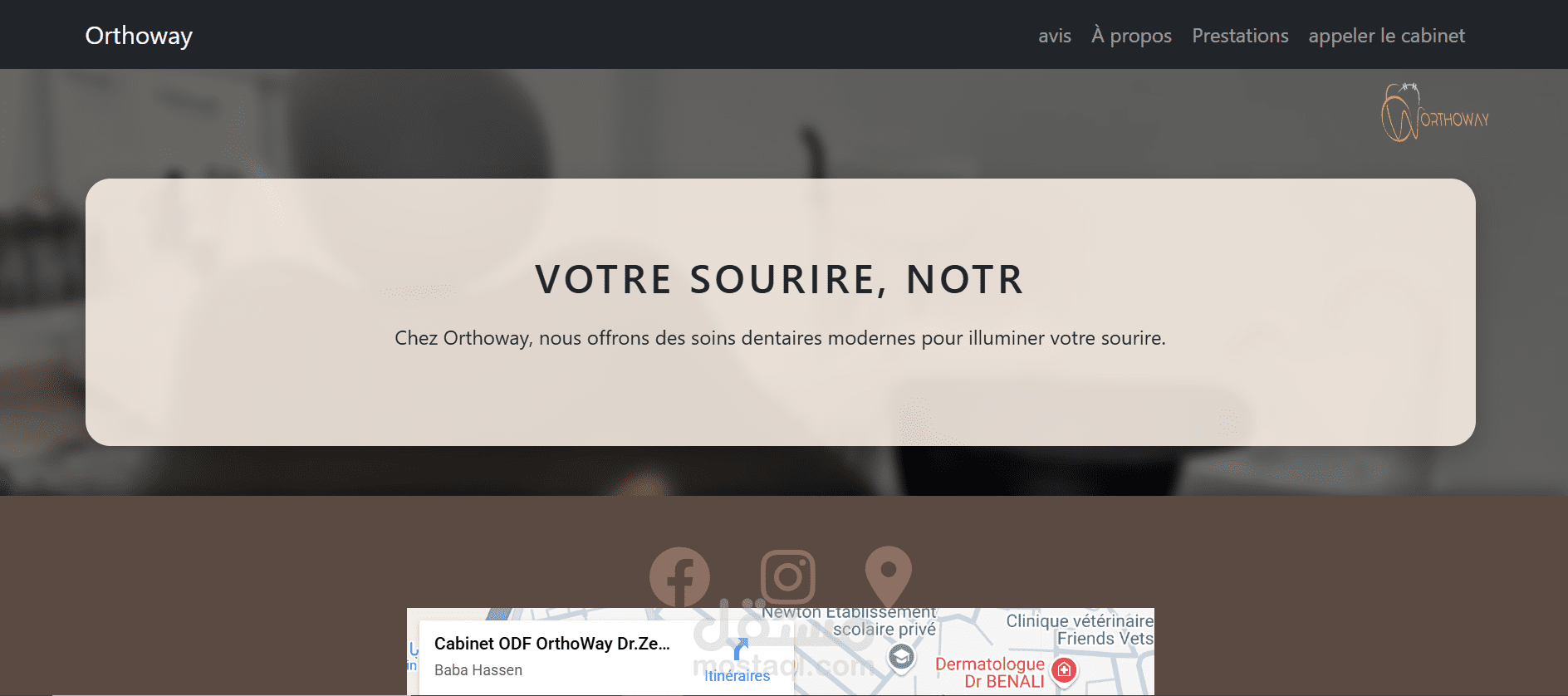 Orthoway: A Modern and User-Friendly Dental Clinic Website