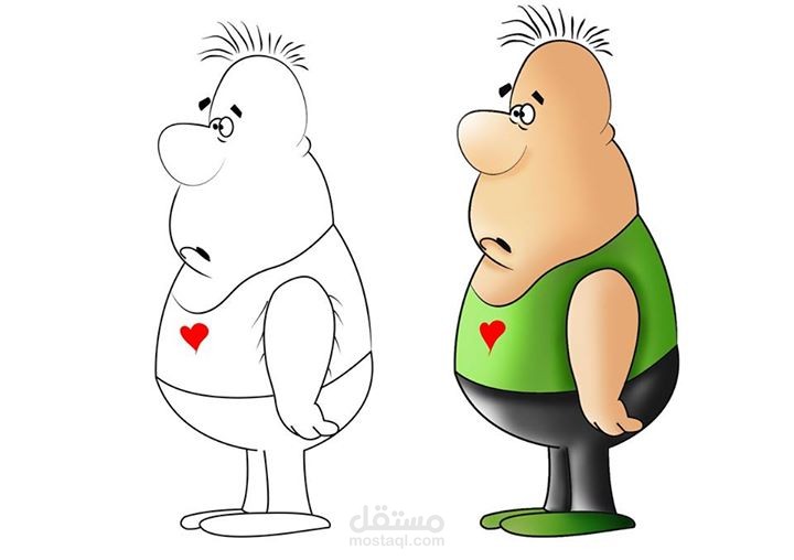 رسم وتلوين شخصيات كرتونية
