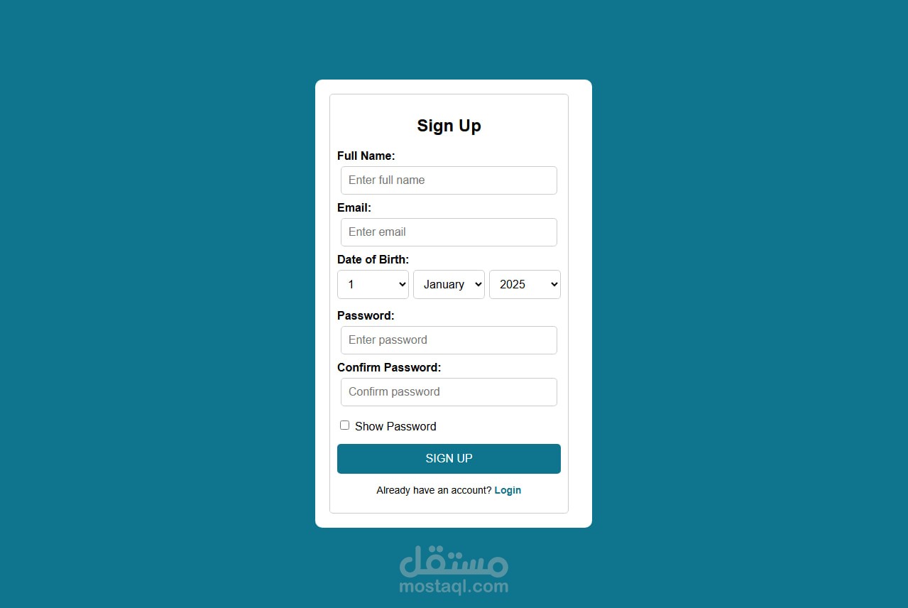 sign in and sign up design