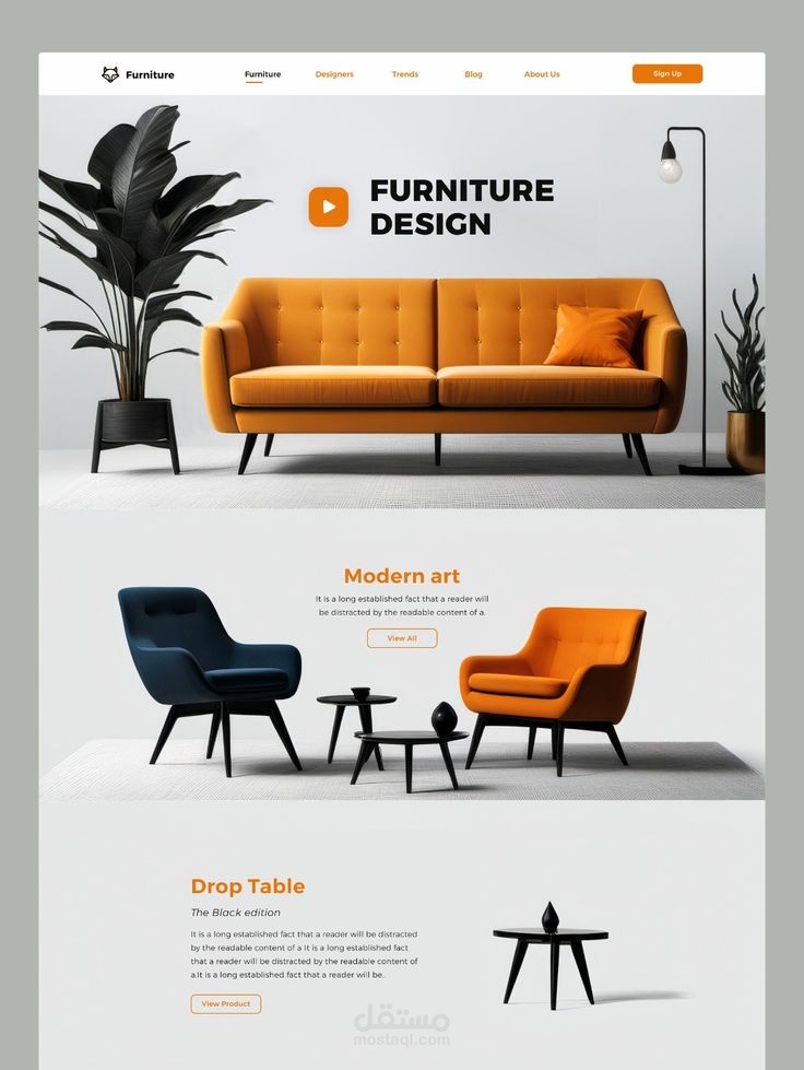 Exhibition for selling sofas