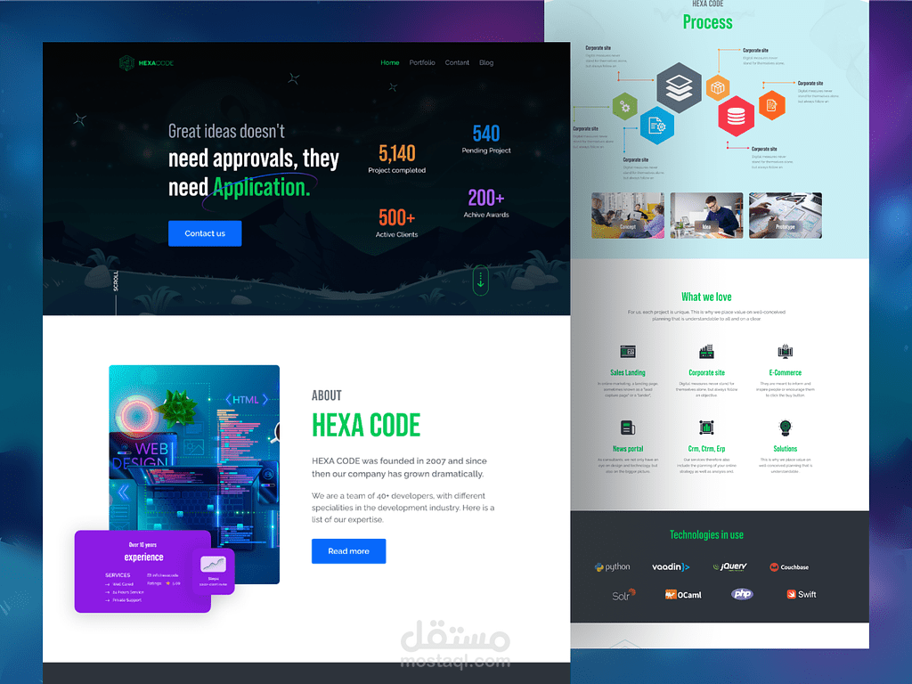 bootstrap landing page