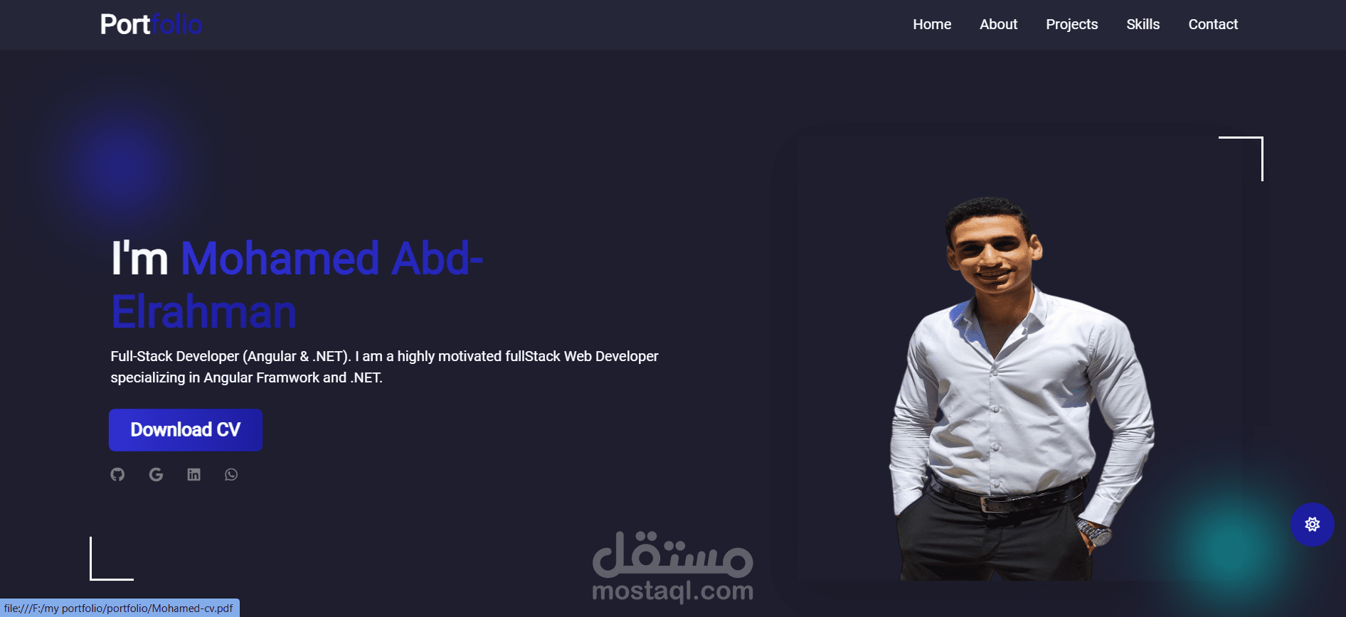 تصميم وتطوير Portfolio شخصي