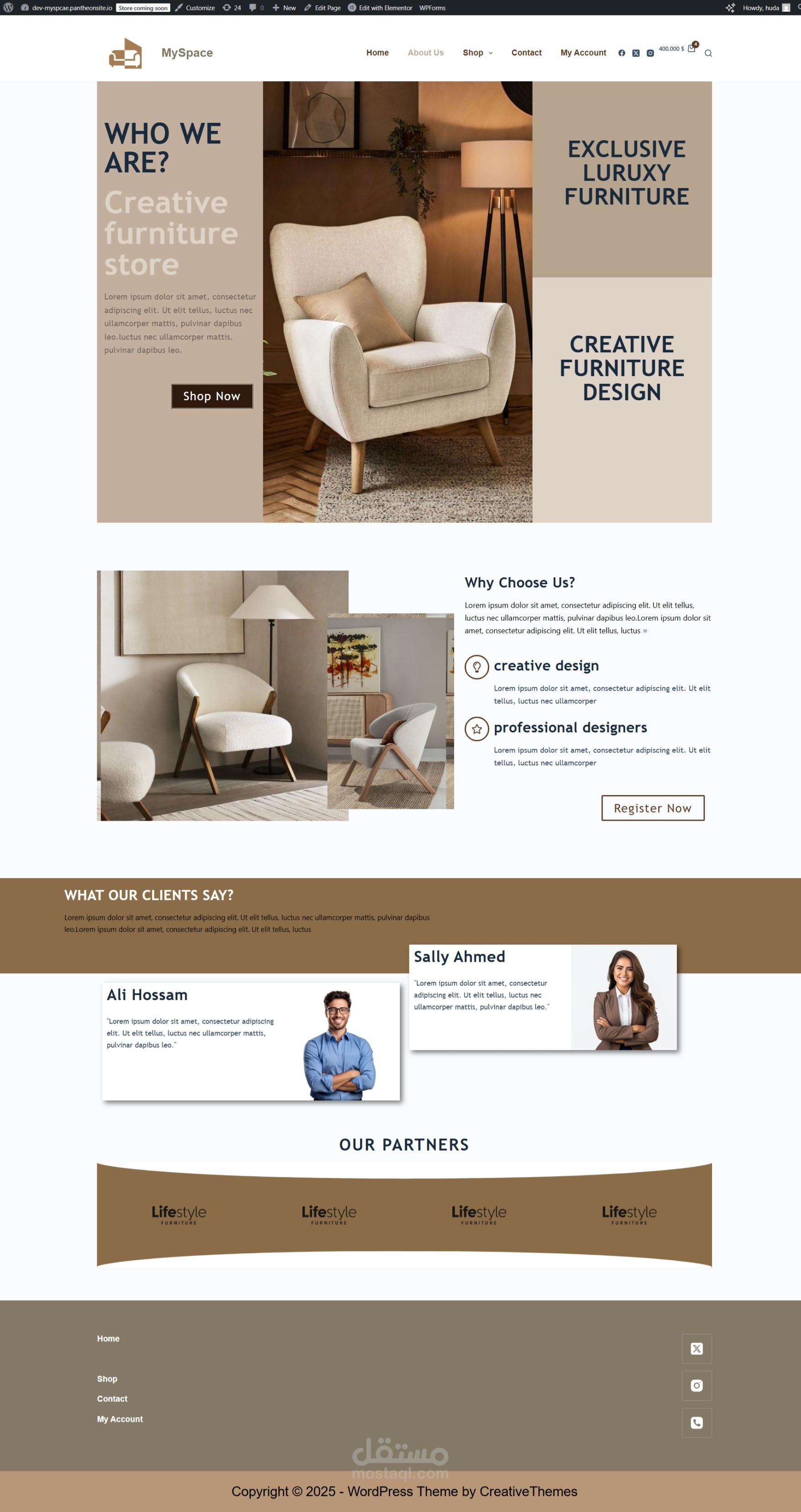 تصميم وتطوير متجر إلكتروني متكامل باستخدام ووردبريس وWooCommerce