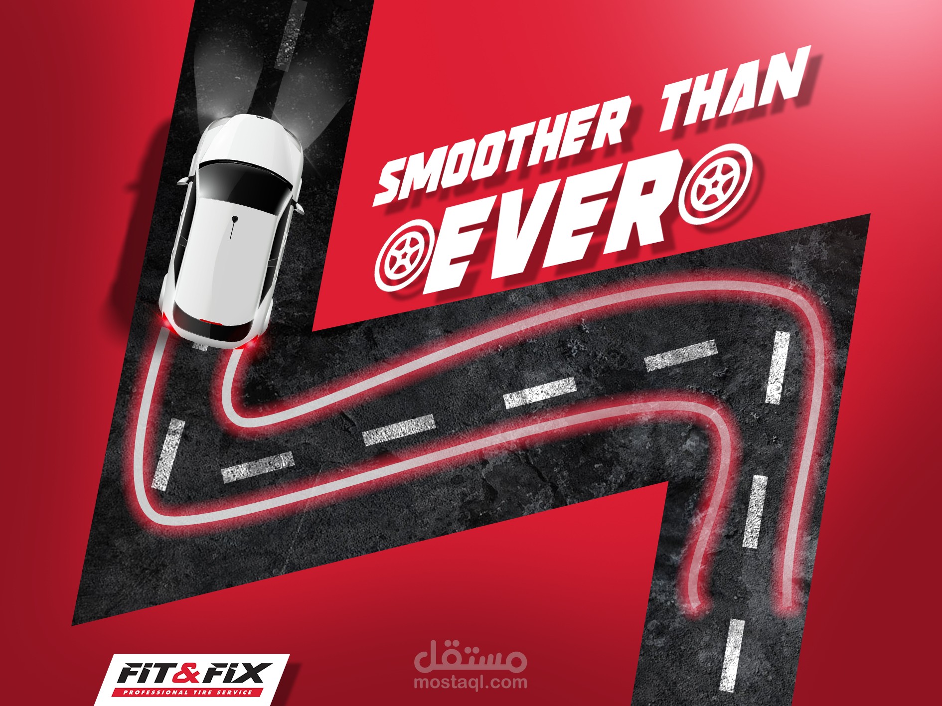 تصميم إعلان لخدمة سيارات