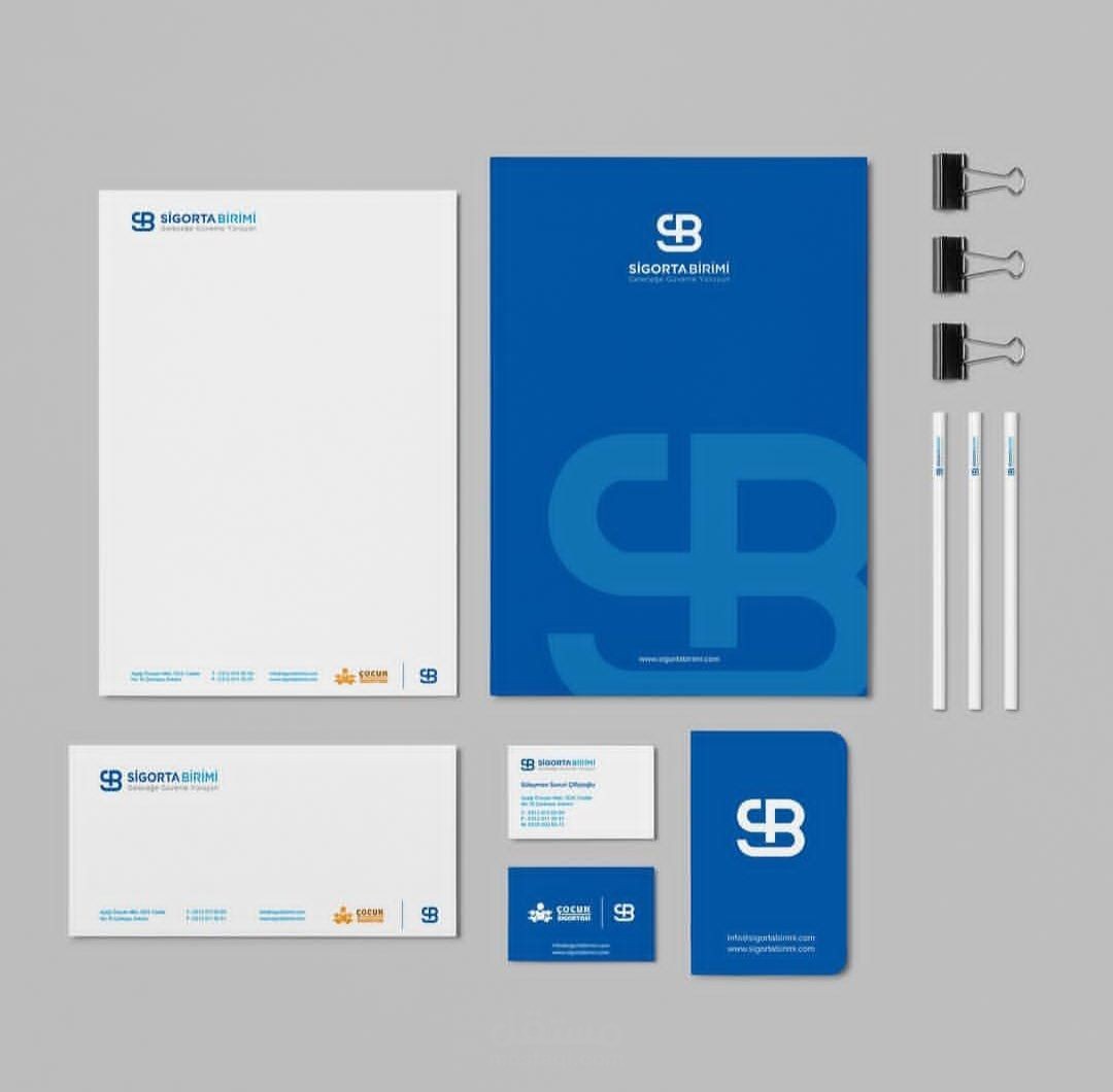 تطوير شعار وهوية بصرية متكاملة لـ Sigorta Birimi