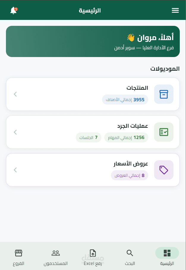 لوحة المؤشرات التحليلية وإدارة المخزون الذكية (Interactive Inventory Analytics Dashboard)