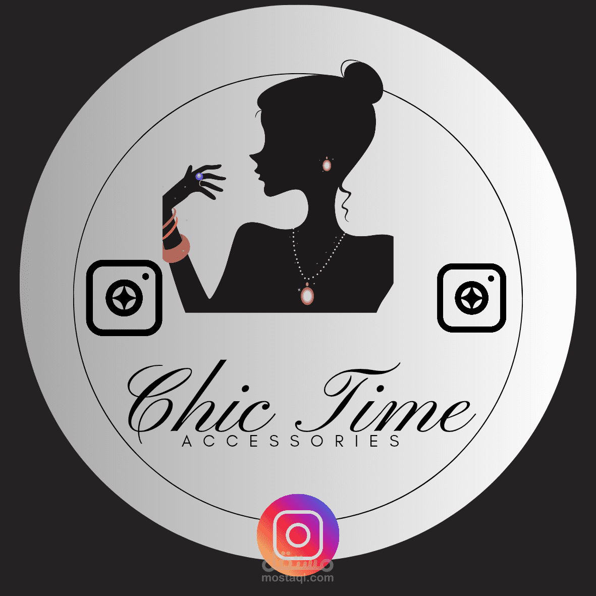 تصميم شعار ل متجر اكسسوارات حريمي