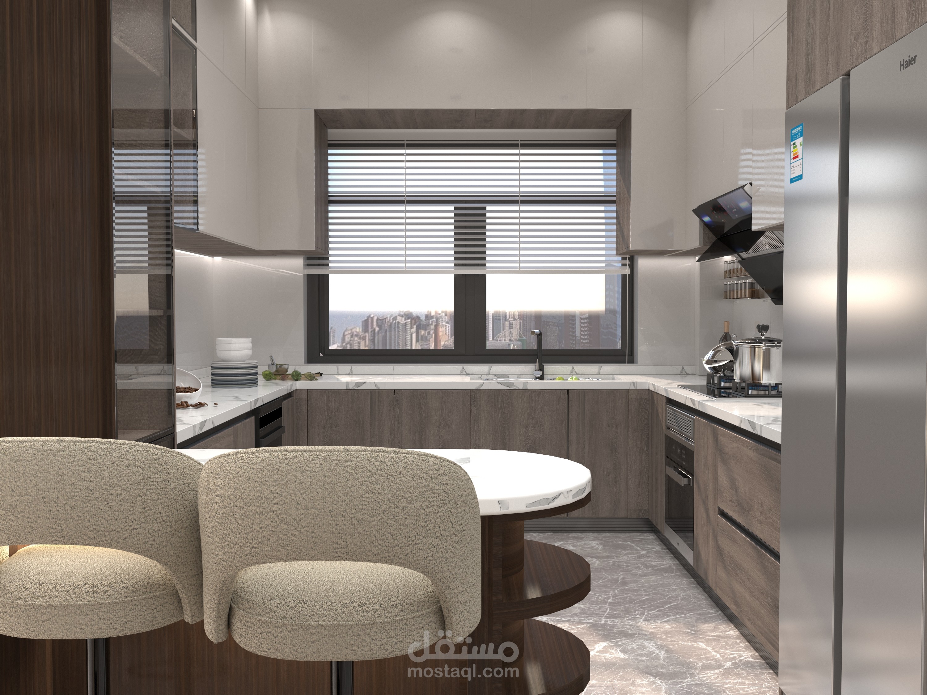 تصميم مطبخ على الطراز الحديث