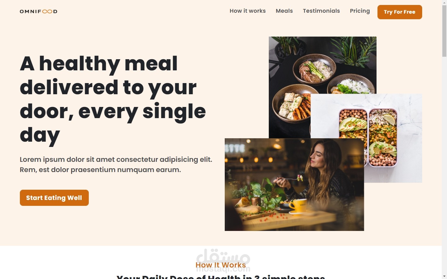 Landing Page for a Restaurant Using HTML & CSS