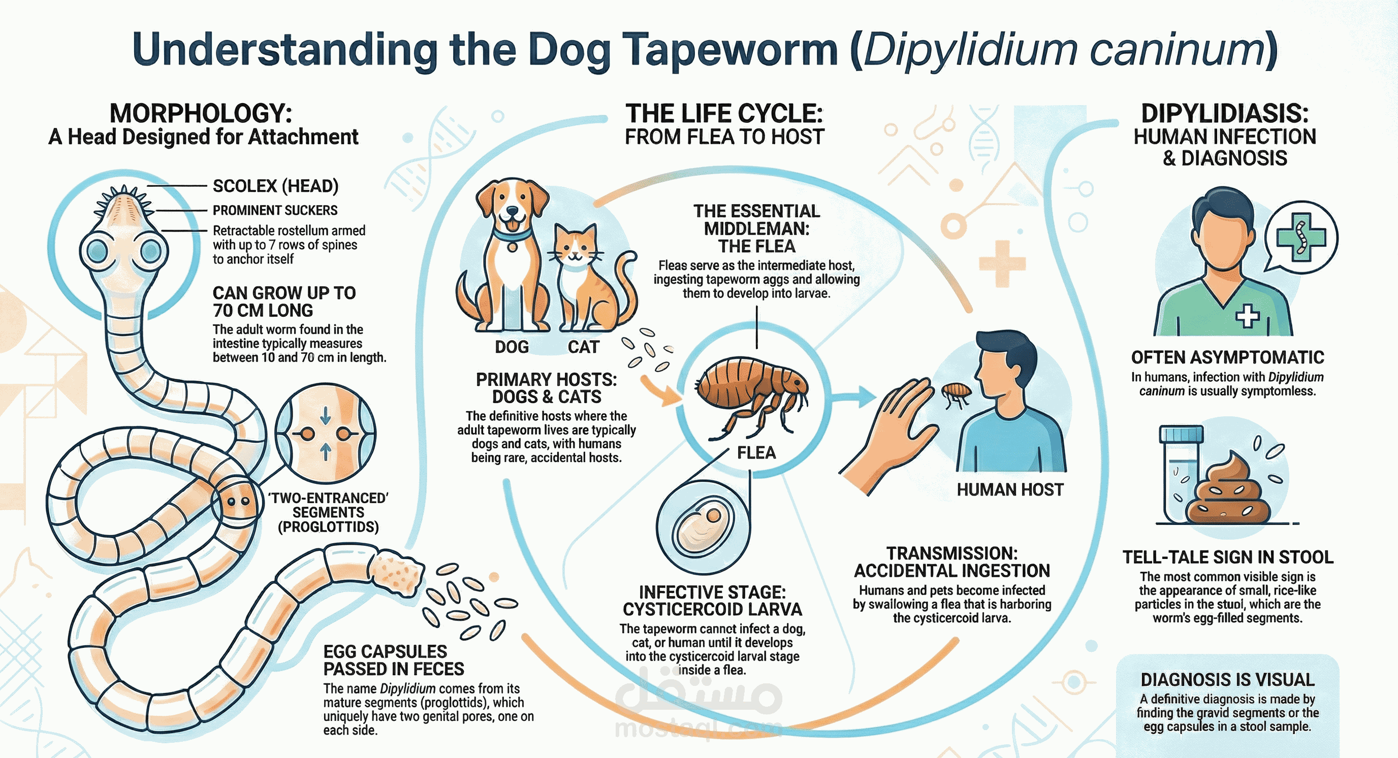 Dog Tapeworm - infographic
